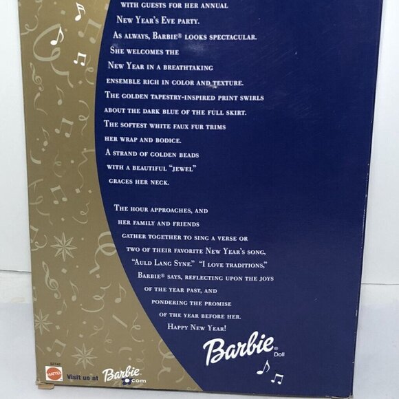 Ring in the New Year Barbie New Years 2001 #52742 Mattel Barbie new in box - Picture 7 of 9